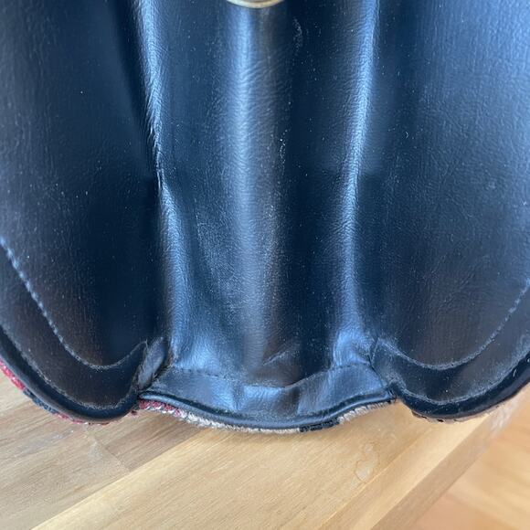 Lou Taylor Miami Vintage Frame Purse Floral Art Tapestry Gold Hardware - Picture 6 of 16